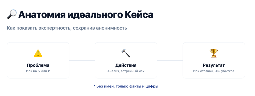 как показать экспертность в кейсе юриспруденции
