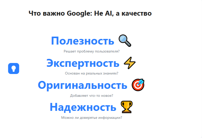 Для Google важно не AI, а качество статей